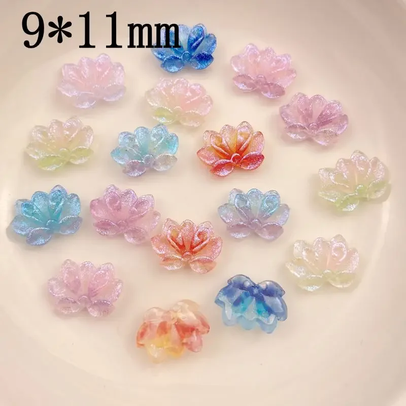 50 Stuks Hars mini flowers Platte Achterkant Bloem Plakboek Bruiloft Applique Ambachten Diy Nail Art Decor