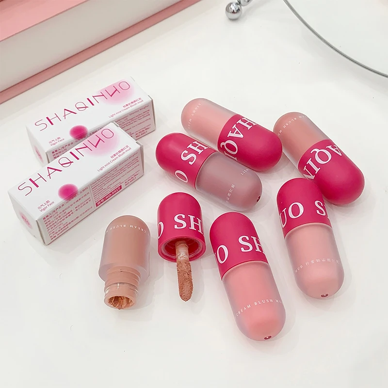 Lichte Mist Crème Blush Modder Nude Make-Up Natuurlijke, Delicate En Langdurige Kleur Expansie Kleur Blush Make-Up