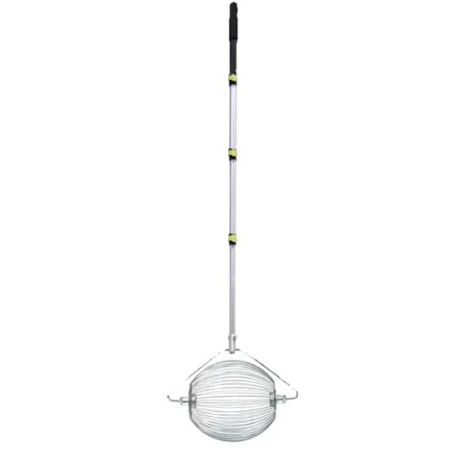 Tennis Ball Picker 35+ Balls Capacity Ball Collector with Adjustable Handle Lightweight Ball Retriever for Tennis Padel