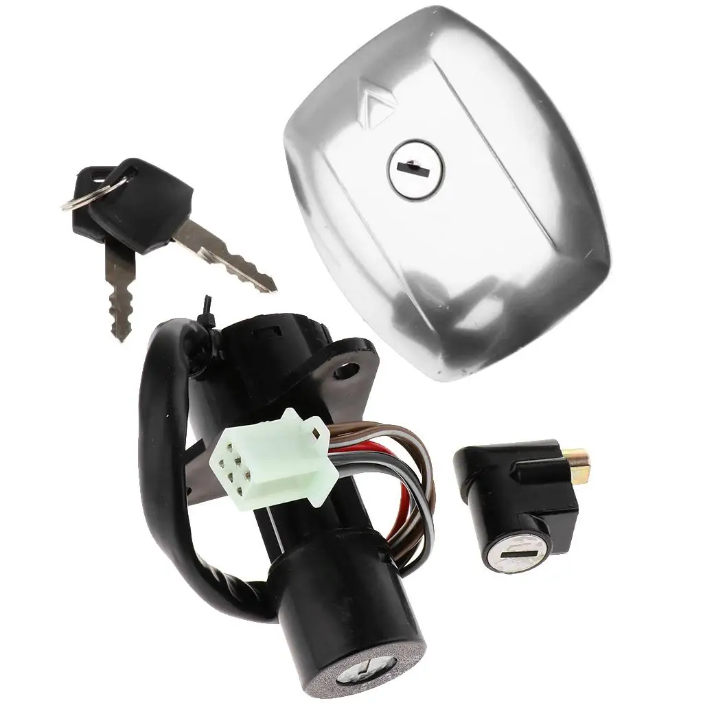 Key Ignition Switch Lock Waterproof Ignition Switch Key Gas Fuel Tank Cover Seat Lock Key Durability Universal for Suzuki GS125
