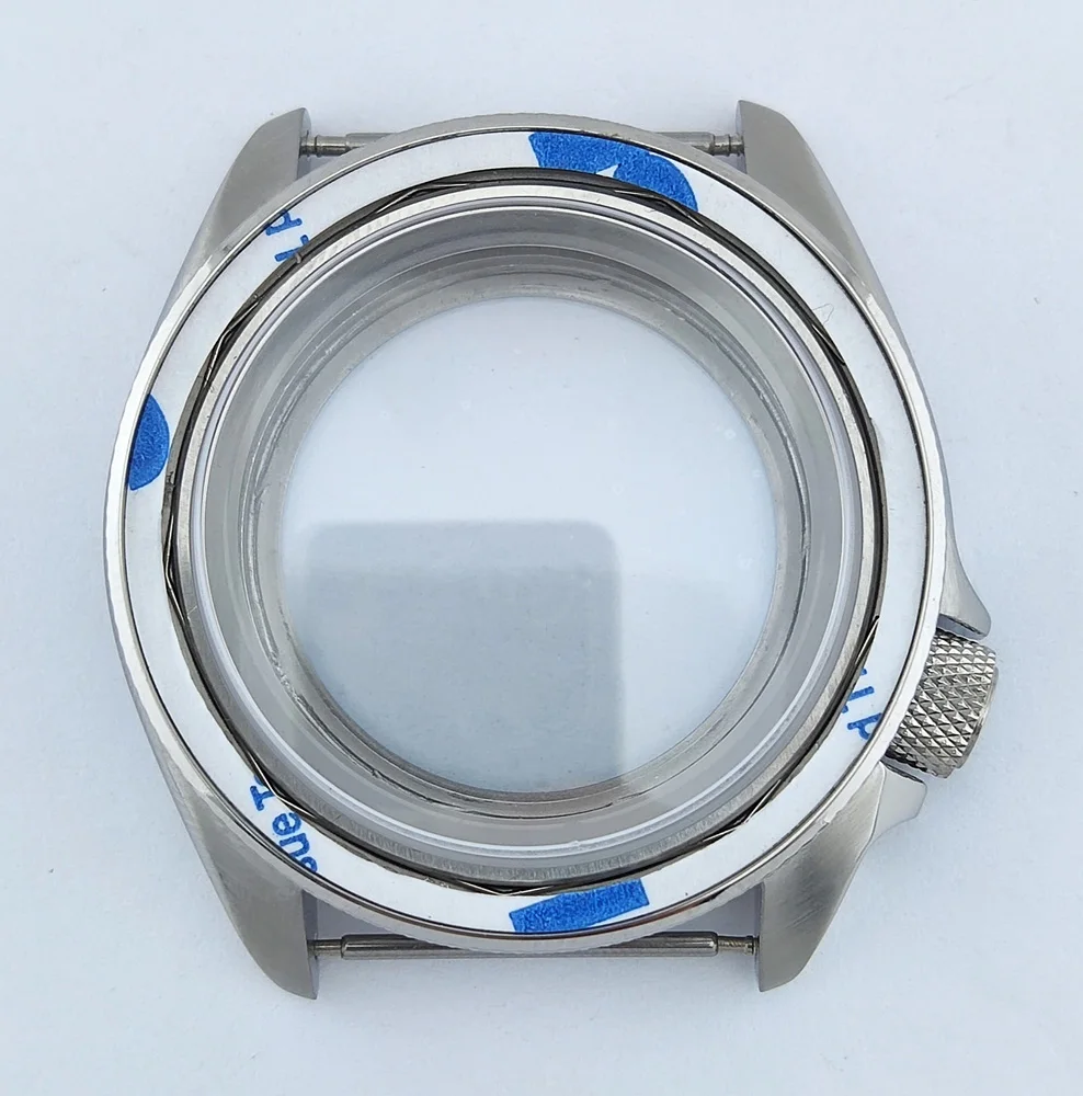 40mm Case NH35 Case SKX007 SKX009 Screw In Crown Inlaid With Stainless Steel Sapphire Convex Glass Case Fit NH35/NH36 Movement