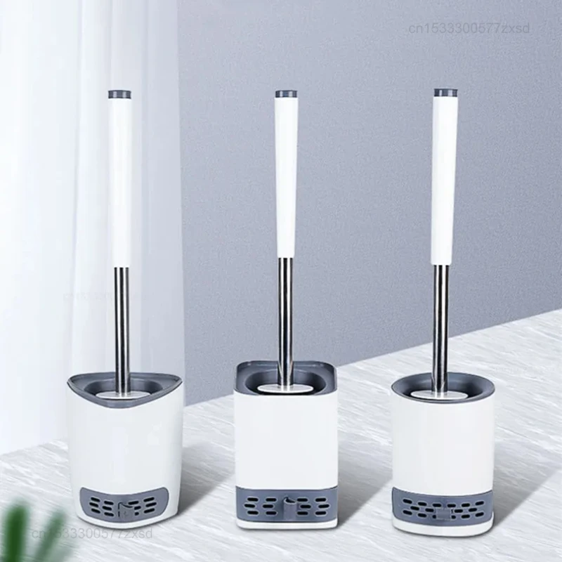 Silicone TPR Toilet Brush With Tweezers Bathroom Accessories Wall Hanging Toilet Brush for Floor Brush Home Cleaning Tool