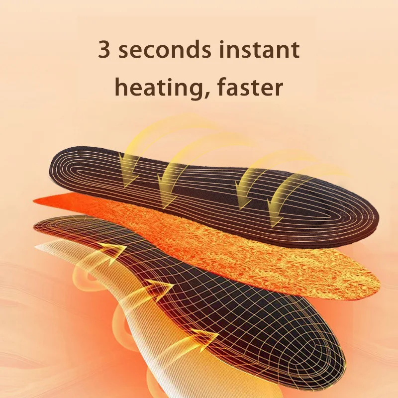 Usb Heated Shoe Insoles Feet Warm Sock Pad Mat Electrically Heating Insoles Washable Warm Thermal Insoles Unisex Insoles