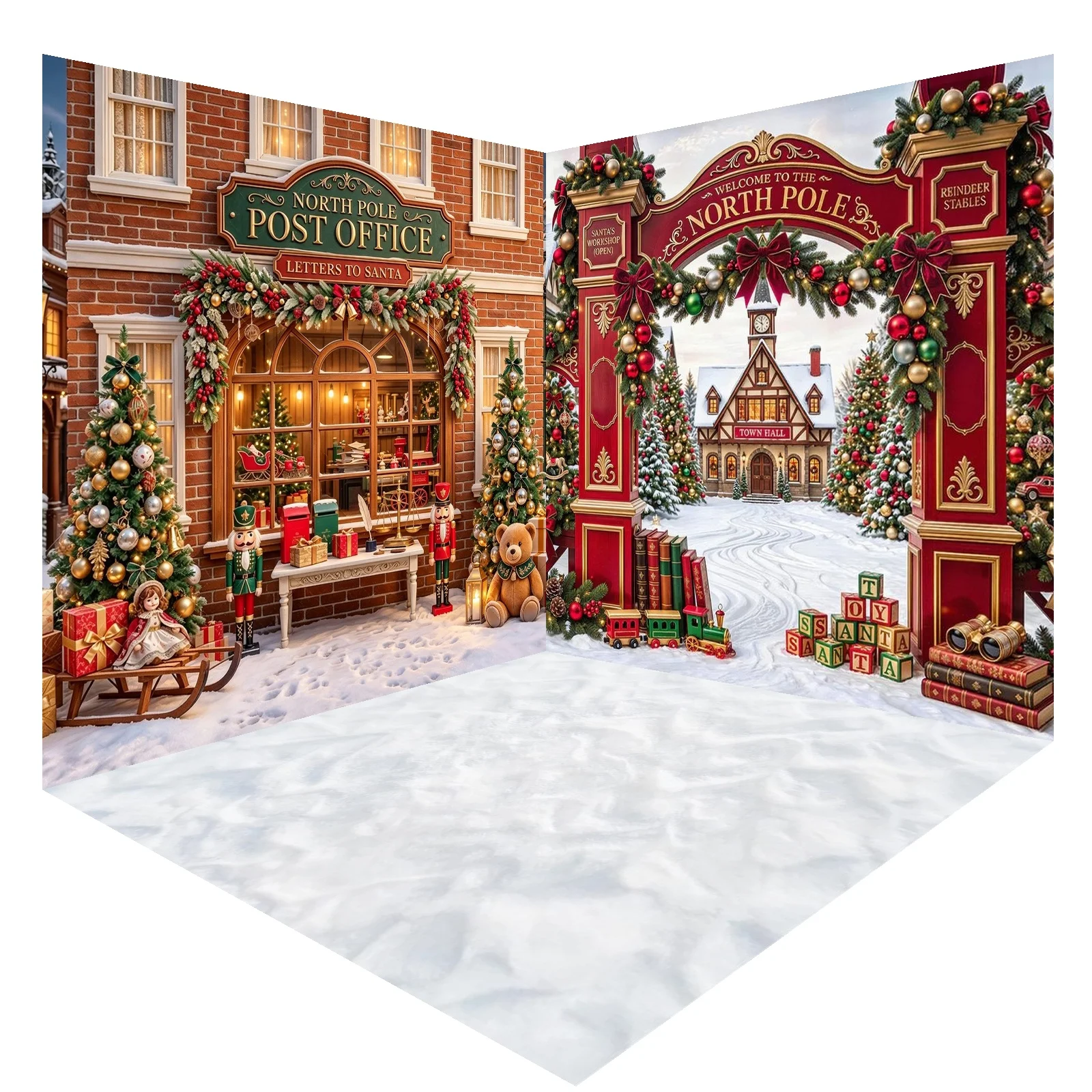 Office Tech Background - Mehofond Hiver Arctique Bureau de Poste