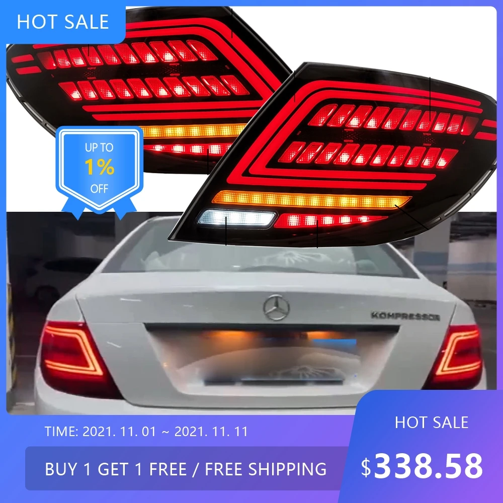 

Video auto stylg tail light for Mercedes benz W204 taillight C180 LED 2007~2014 auto accessories Taillamp for benz rear light fo