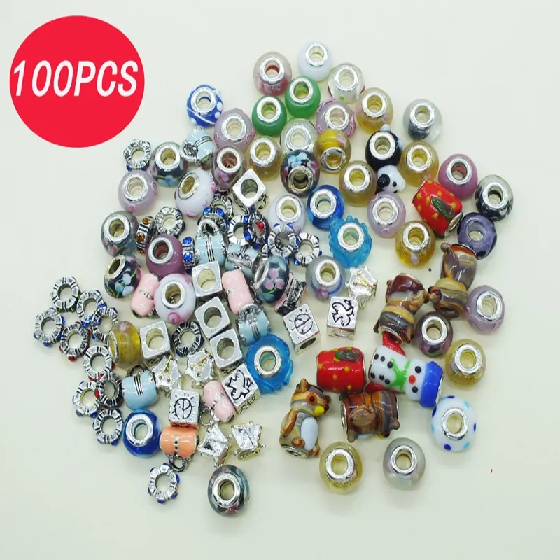 Wholesale (100PCS mix) charming  charismatic  pop  CHARMS. DIY  macro hole (4.5MM) bracelet  beads