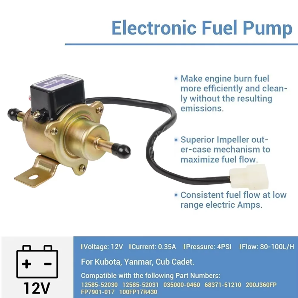 Universal Electric Car Fuel Pump Diesel Petrol 12V EP500-0 035000-0460 12585-52030 1258552031 EP500 FP-1010-G view 4