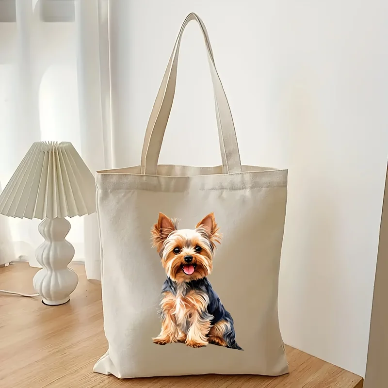 

Dog print Tote Bag, for Leisure and Everyday Use Multipurpose Reusable Fashion Handbag Large Capacity Shoulder Shopping Bag