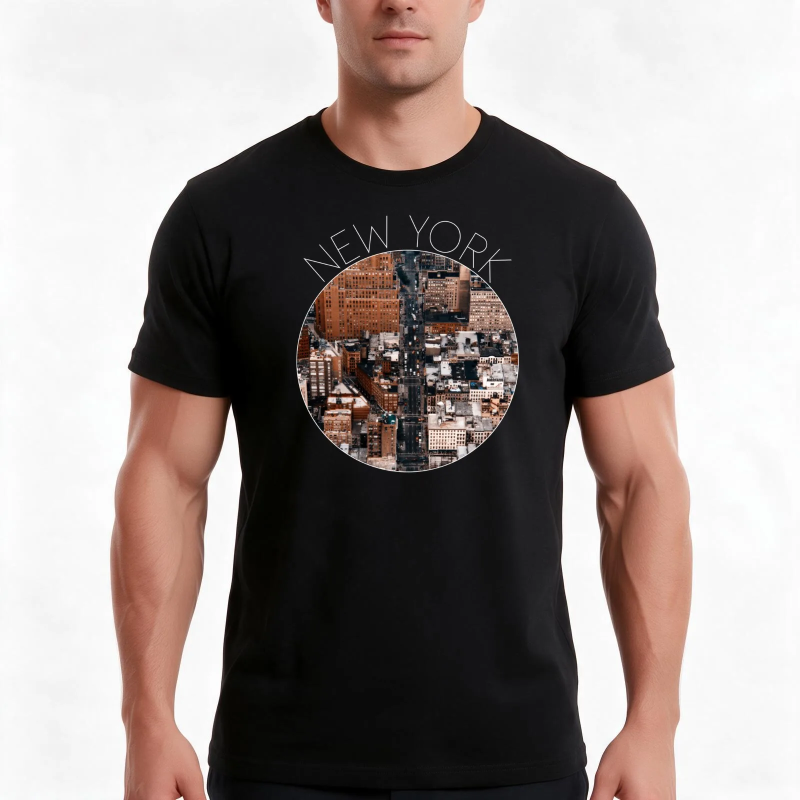 NEW YORK VII T-Shirt, Summer Casual Cotton Tee, Oversized Streetwear Tops, Vintage Graphic Print, Loose Fit Short Sleeve
