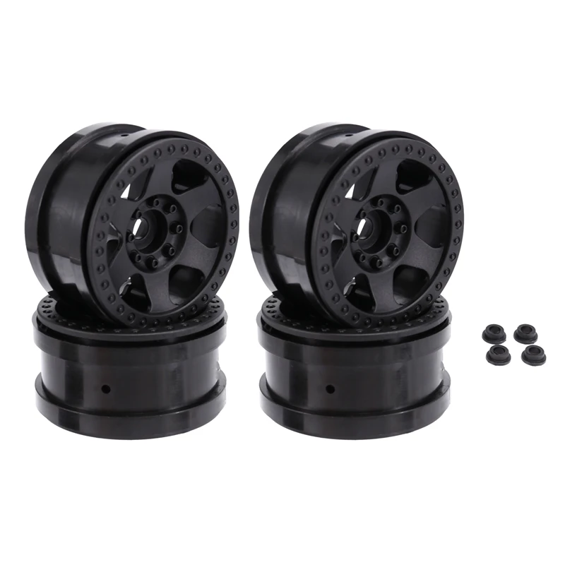 4PCS Plastic 2.2 Beadlock Wheel Rim Wheel Hub For 1/10 RC Crawler Car Axial SCX10 Wraith RR10 Capra Traxxas TRX4