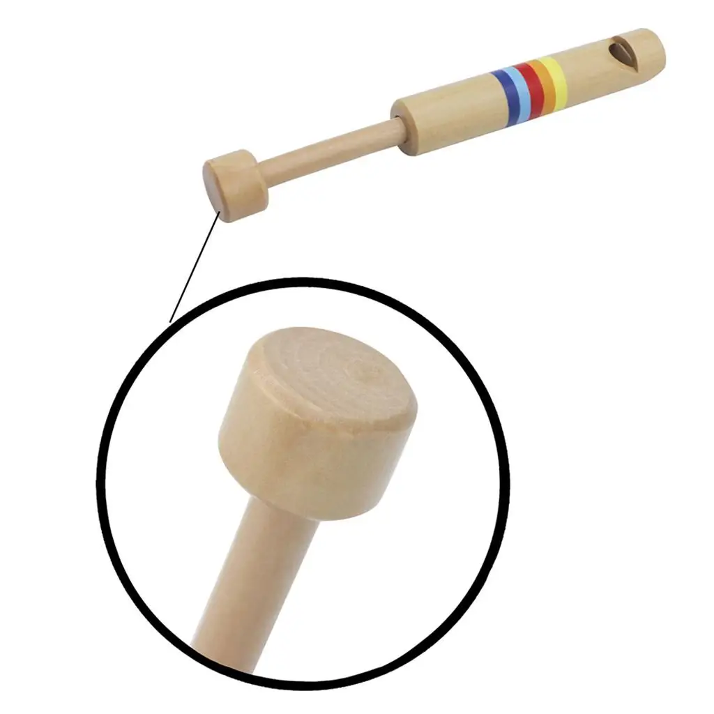 Pull Wooden Flute Kids Early Education Teaching Musical Instrument Toys Gift