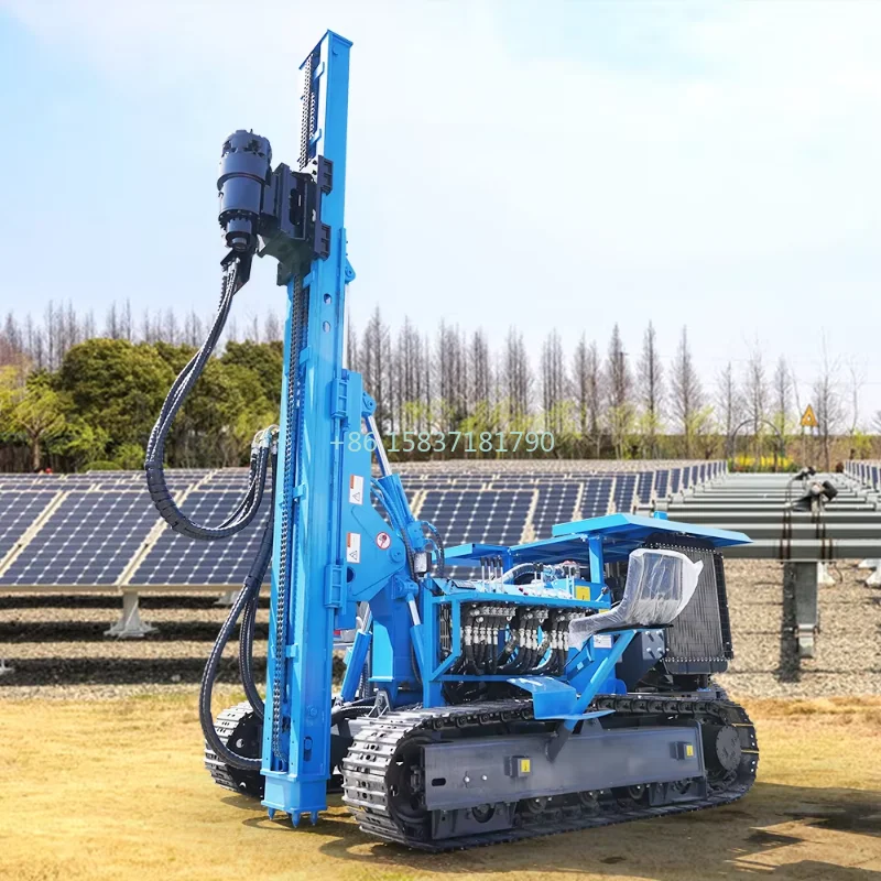 China Supplier Pile Driver Piling Machine Hydraulic Highway Fence Machine Photovoltaic Screw Pile Driver Ground Drilling Rig