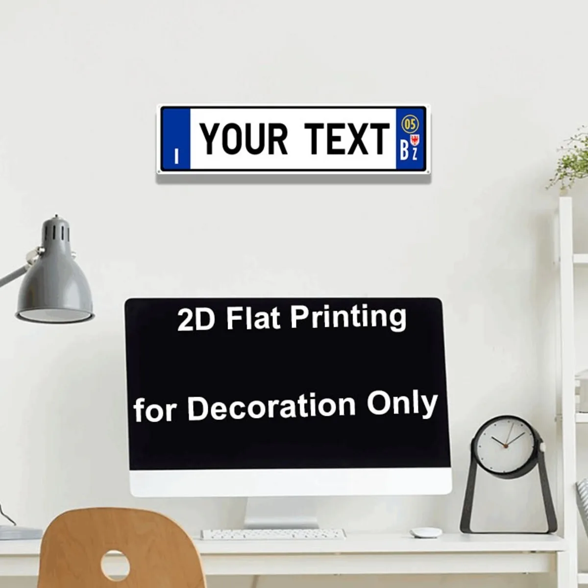 CIFbuy Customizable 2D Flat Aluminum Wall Sign,Custom Text Italy Style Home Wall Decor Ornament Gift - view 6