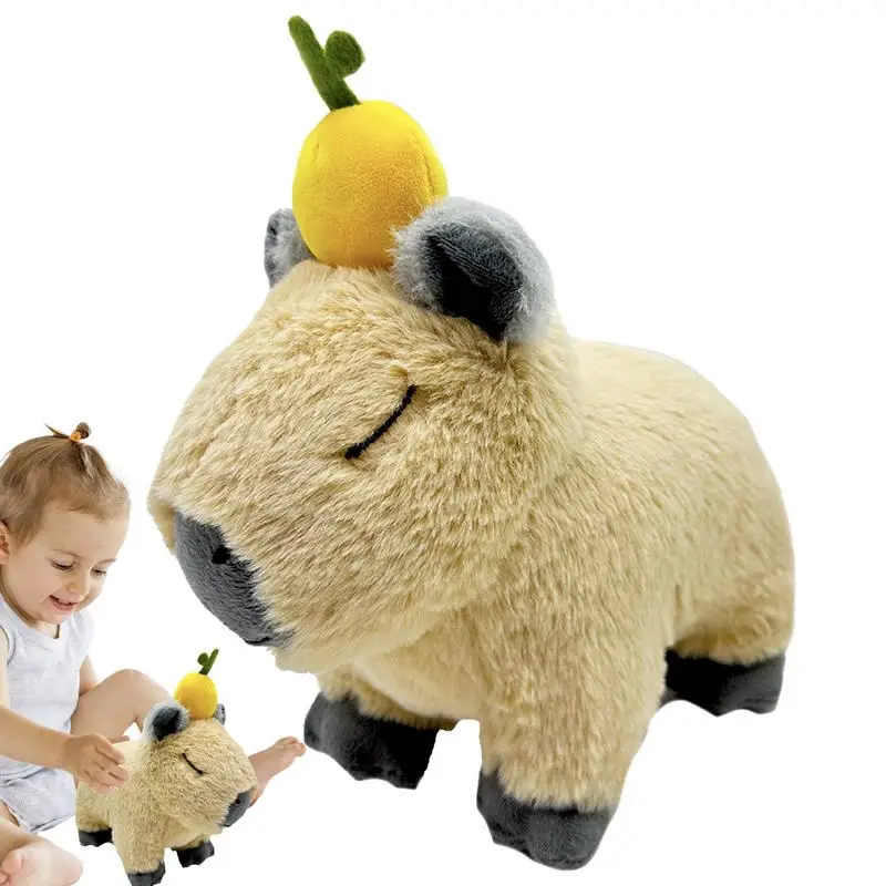 Capybara Plush Creative Super Soft Stuffed Animal Toys Backpack Plush Toys Sitting Lovely Cartoon Animals Stuffed Dolls Decore