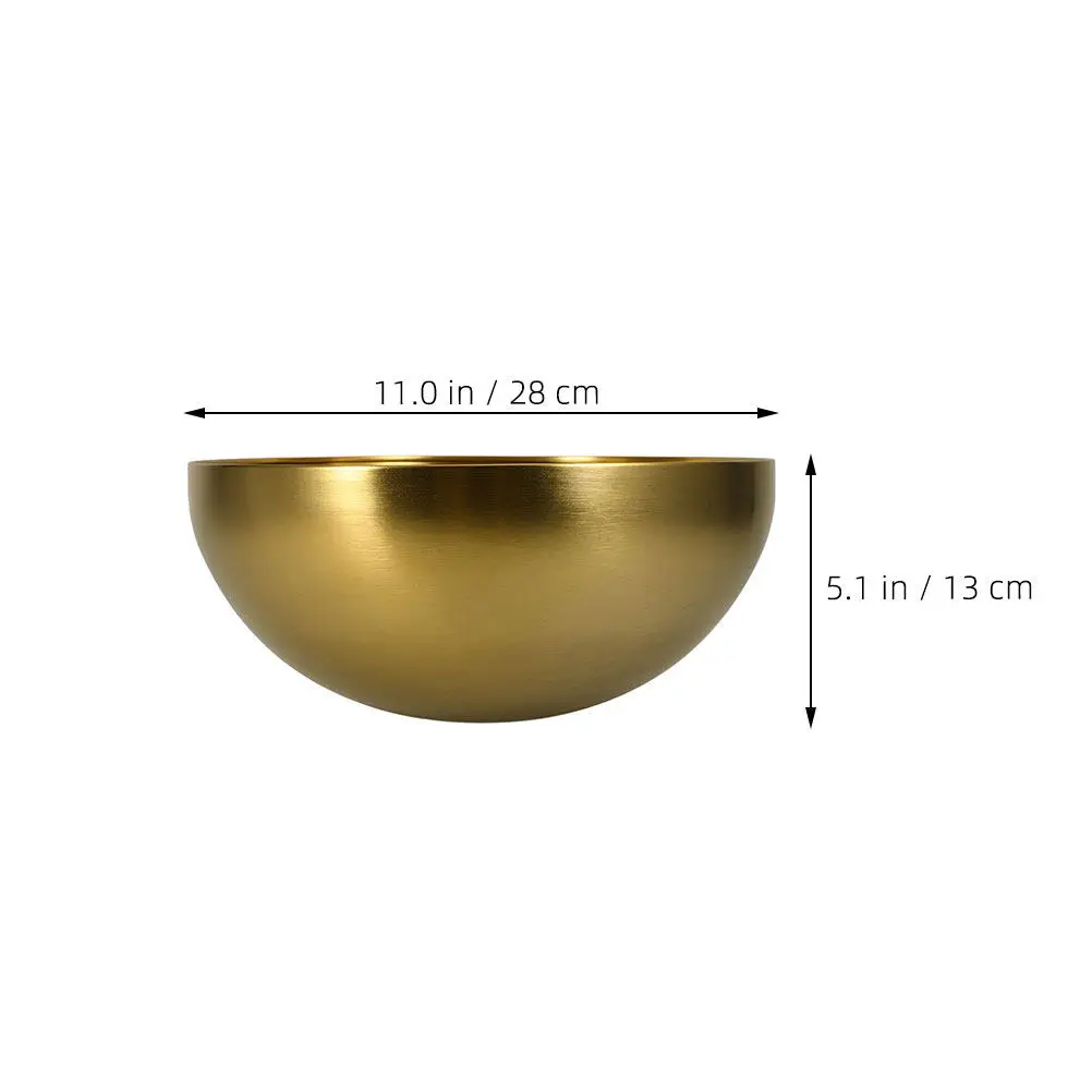 Stainless Steel Korean Bowl Multi-Use for Soup Salad Noodles Large Metal Bowl Kitchen Food Serving Metal Bowls