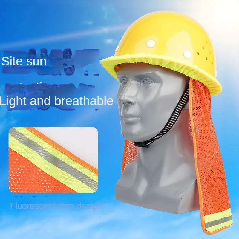 Reathable Visor Safety Helmet Summer Sun Reflective Hat Cover Anti-Ultraviolet Safety Sun Visor Brim Construction Site