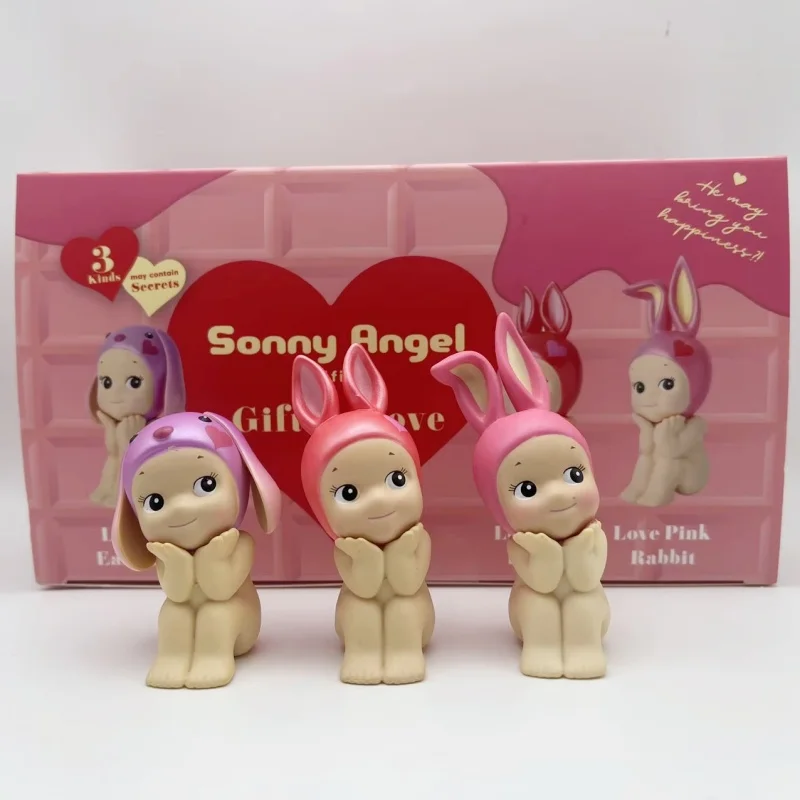 

Sonny Angel Mini Figure 3pcs Gifts Or Love Series Love Red Rabbit Sitting Posture Surprise Blind Box Toy Doll Lucky Mascot Toys