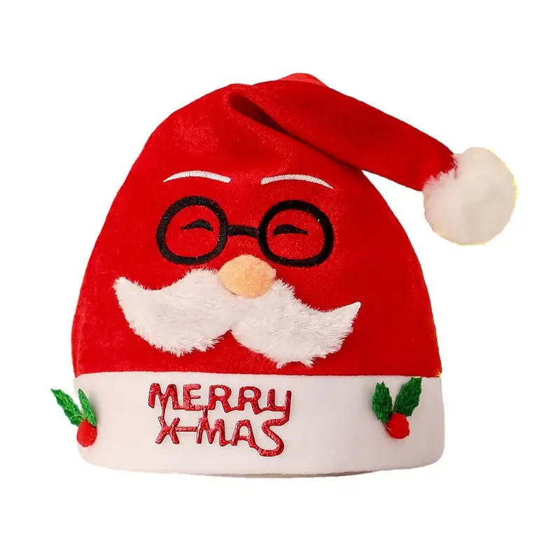 Children Christmas Hat Cartoon Photo Hair Hoop Plush Winter Headwear Comfy Christmas Headdress Cute For Christmas New Year