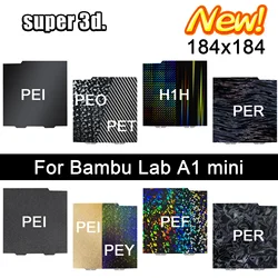 A1 Mini Build Plate Bambu Lab 184x184 Double Sided Bed PEO Sheet H1H Plate Spring Steel Sheet Pei Sheet per stampante 3d Bambulab