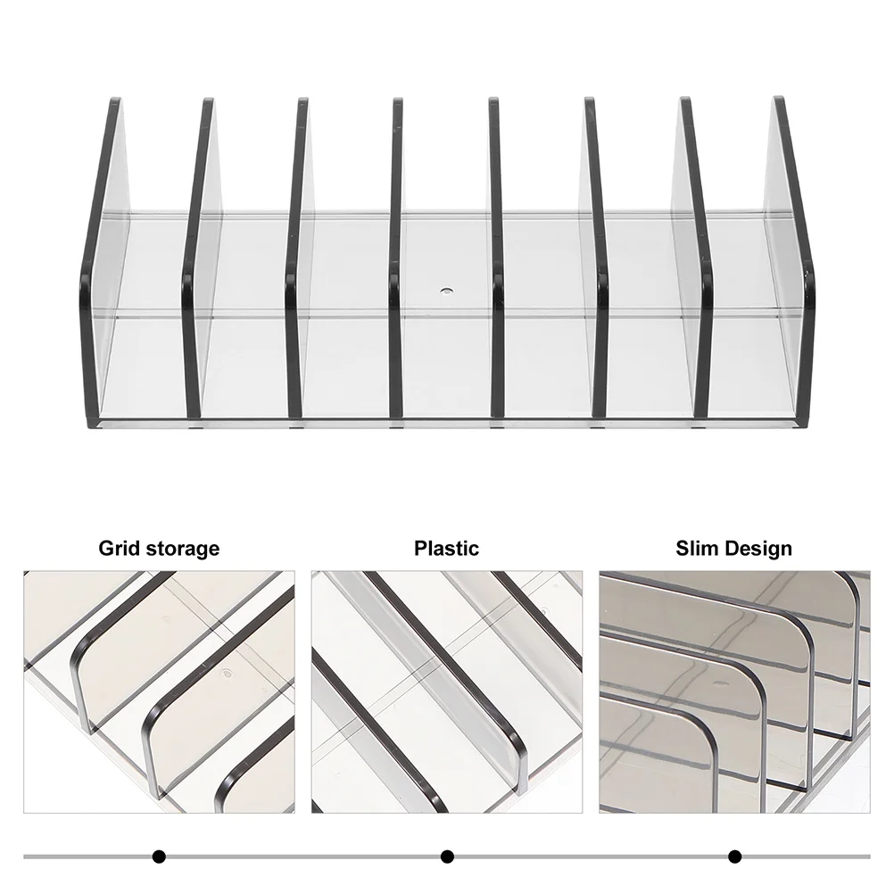 

2Pcs Eyeshadow Holder Makeup Organizer Pallets Storage Divided Plastic Organizer Pallet Stand