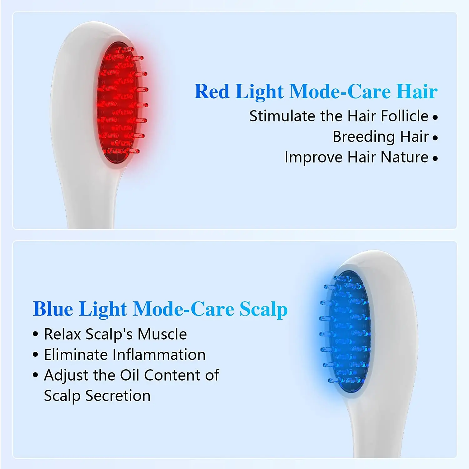 Electric Hair Comb Home Hair Growth Laser Therapy Device Anti-Hair Loss Hair Red Light Therapy Head Massager Regrowth Hair Brush