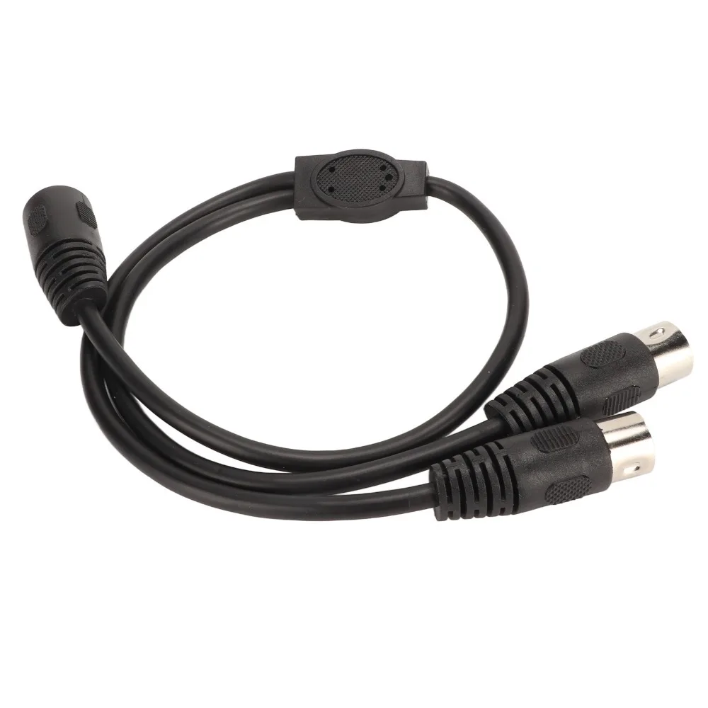 5 Cores 5Pin Din Female to 2 5Pin Din Male Flexible Plug and Play Sound Connecting Cable 50cm DIN 5 Pin Y Splitter Studios