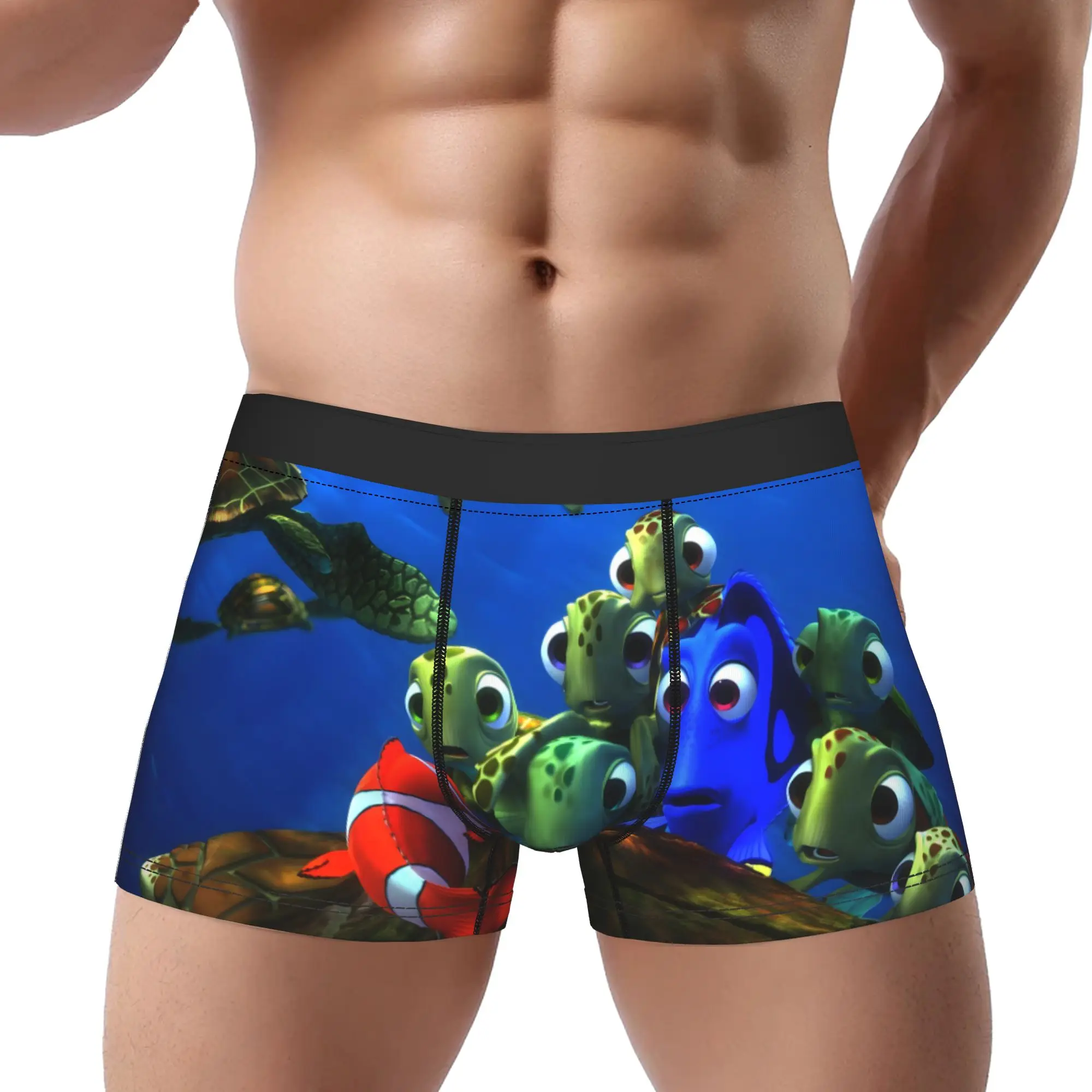 

1 шт. трусы-шорты с принтом «В поисках Немо», дышащие, мужские, с принтом