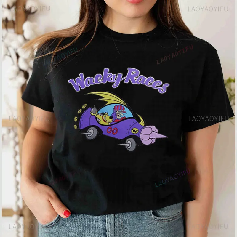 Adventure Time But It's Wacky Races Muttley Dog T-Shirt Vintage TV-Serie Lustiges Cartoon-gedrucktes T-Shirt Top Kawaii Comic Niedlicher Hund