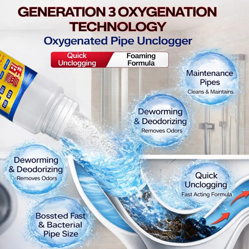 Powerful Drain Cleaner Pipe Cleaner Drain Opener Powder Dissolving Blockages Kitchen And Bathroom Drains Toilets Sewers