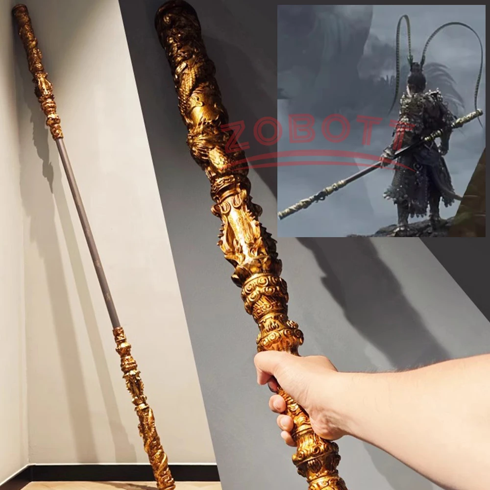 

Game Black Myth: WuKong Weapon Length 170cm Aluminium Alloy Weapon Solid Toy Ruyi Scalable Halloween Costume Props 100-170CM