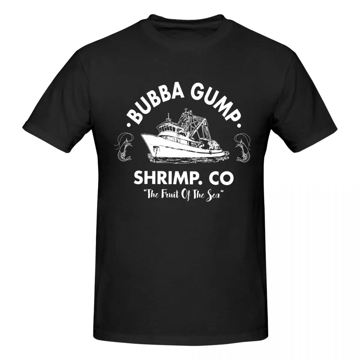 Camiseta de Forrest Gump para hombre, película Bubba Gump Shrimp, ropa de calle, camisetas de manga de algodón de talla grande para hombre