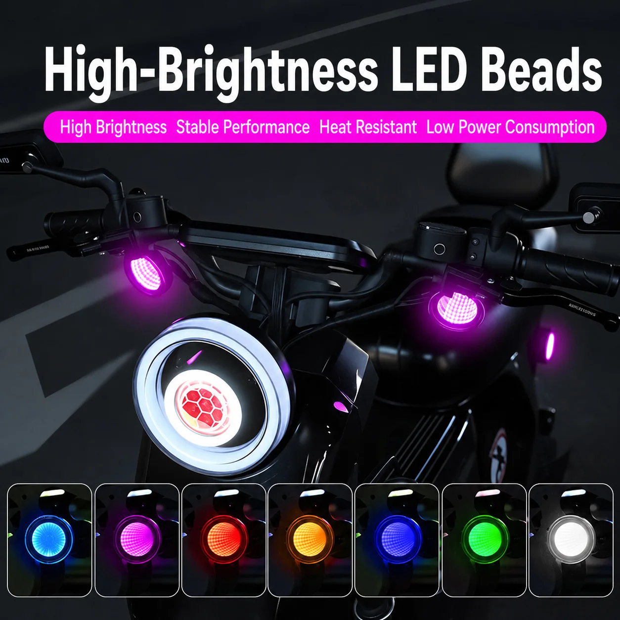 Motorcycle Decorative Light Modification Abyss Light Body Lamp 12V High Brightness Car Light Universal LED Lighting APP Control