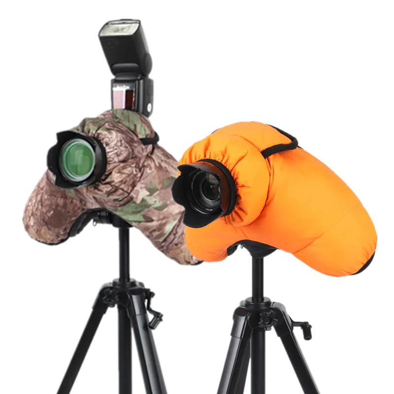 

Thickened SLR camera cold cover warm cover, camouflage camera warm waterproof and dustproof