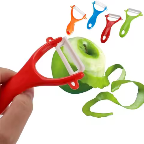 1pc Ceramic Peeler Set, Ultra Sharp Vegetable Fruit Peeler, Rust Proof &amp; Easy Grip, Colorful Kitchen Peeling Tools