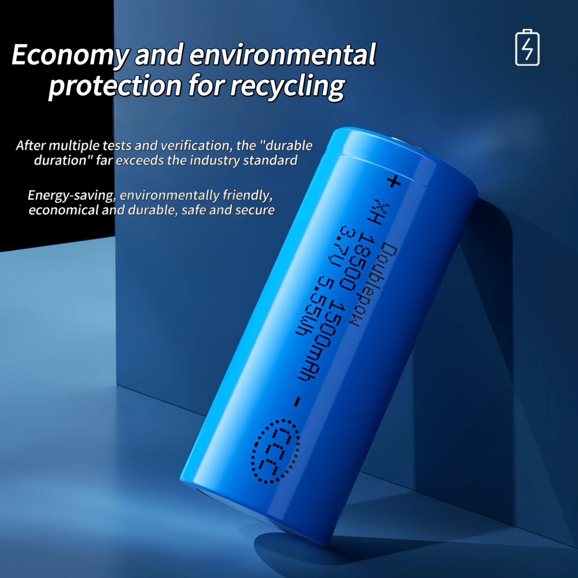 18500 wiederaufladbare Lithium-Batterie, 3,7 V, 1500 mAh, Ladegerät für Taschenlampe, Radio, Rasierer, Entsafter, Lautsprecher, elektrische Mückenklatsche