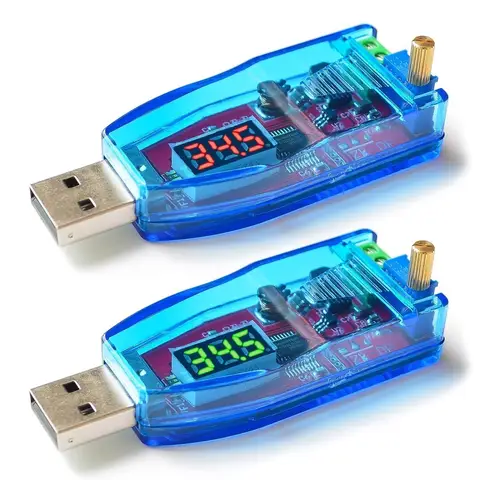 DC-DC 5V bis 3,3V 9V 12V 24V USB Step UP/Down Netzteilmodul Einstellbarer Boost Buck Converter Out DC 1,0V-24V mit Gehäuse