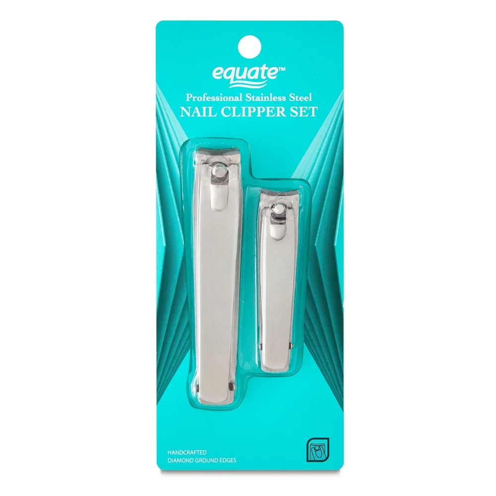 3er-Pack Nagelknipser aus Edelstahl mit integrierter Feile, ergonomischer Griff, scharfe Klingen, Fingernagel-Zehennagelpflege