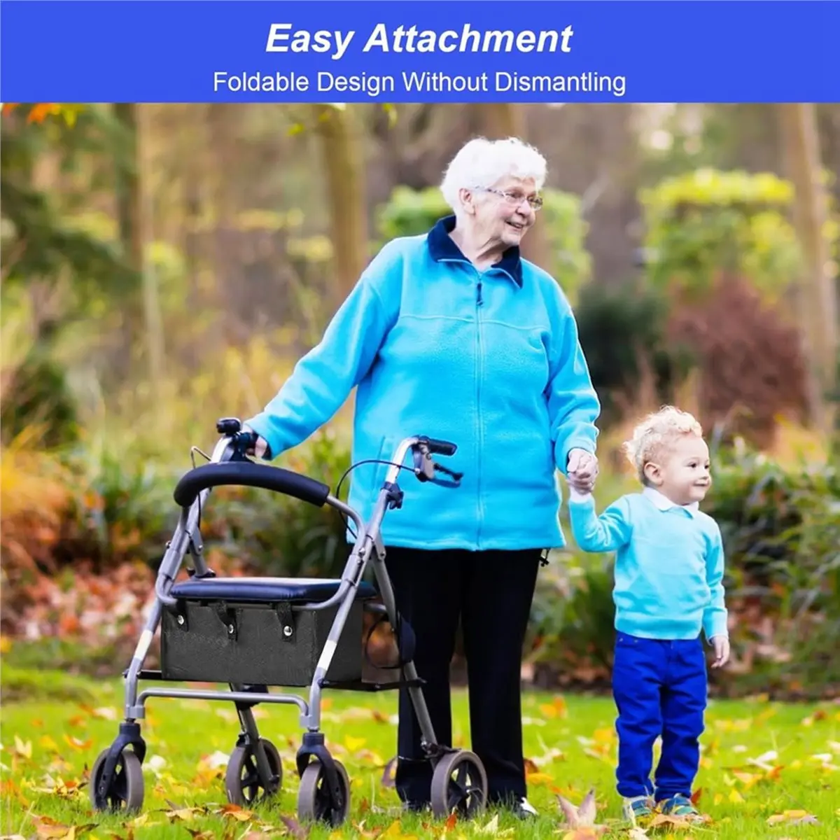 REST Under Seat Rollator Bag, Premium Walker Basket for Four Wheel Rollator, Walker Bags for Rolling Walker