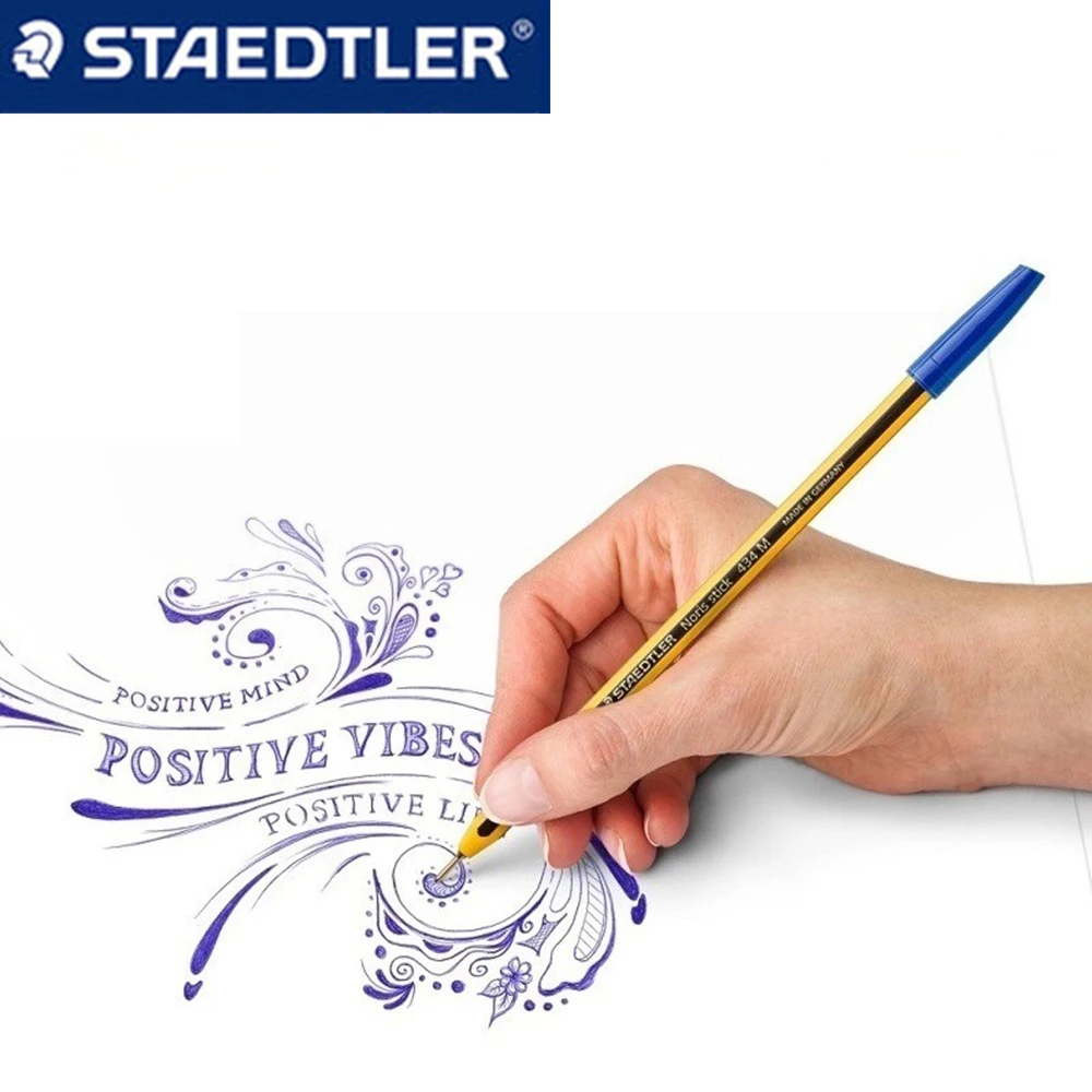 1PC STAEDTLER Ballpoint Pen 434M Large Capacity 0.5mm Oil-based Students Hand Drawing Writing School Supplies Stationery