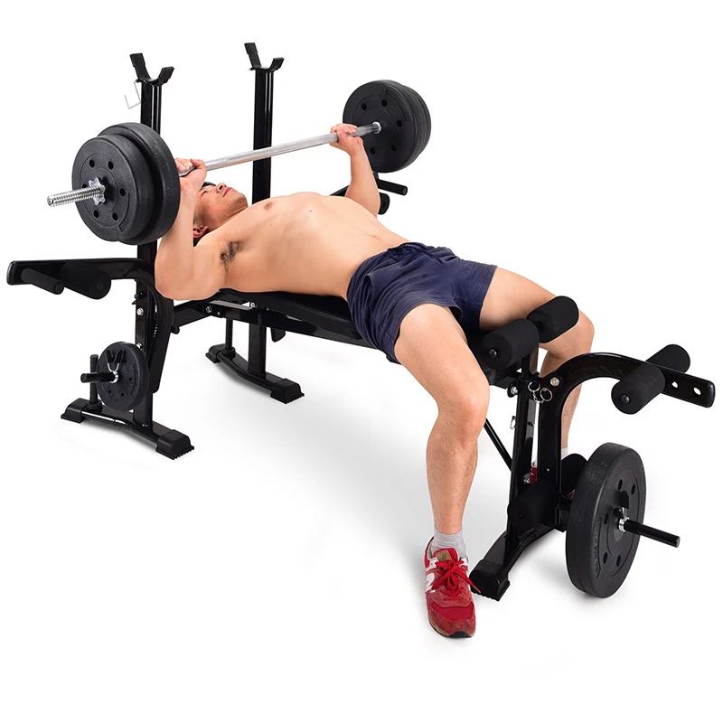 Home Multifunctional Dumbbell Training Fitness Equipment Weight Bench Press Squat Rack Barbell Bench Press