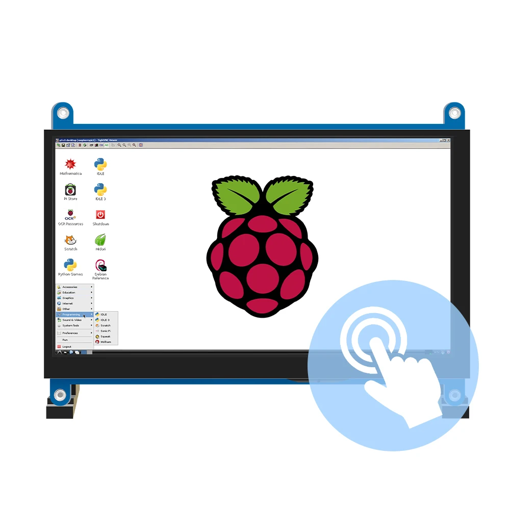 

7-дюймовый монитор поддерживает Raspberry Pi, 5-точечный сенсорный IPS ЖК-экран, совместимый с mini hdmi, мини-компьютер высокой четкости 1024x600