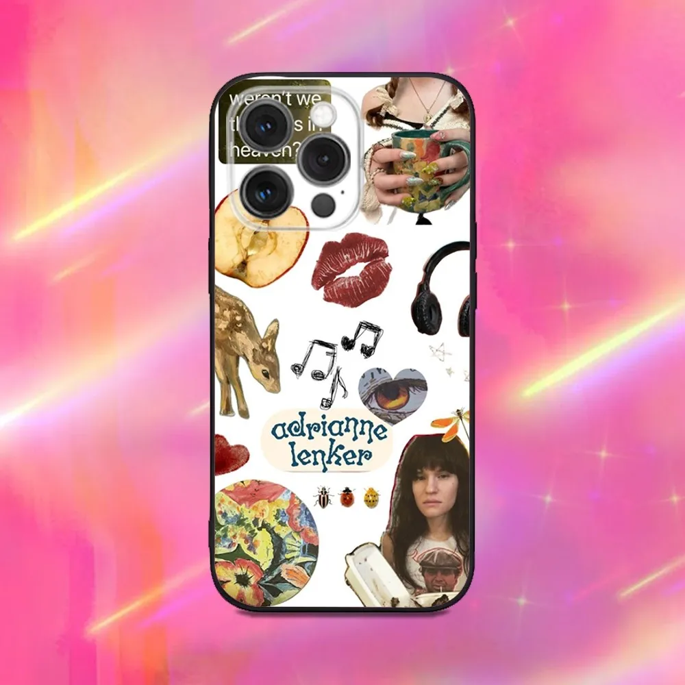 حافظة هاتف A-Adrianne L-Lenker لهواتف iPhone 16,15,14,13,12,11,Pro,Max,Plus,X,XS,XR,SE,8,7,Mini,Soft Silicone Black Case #5