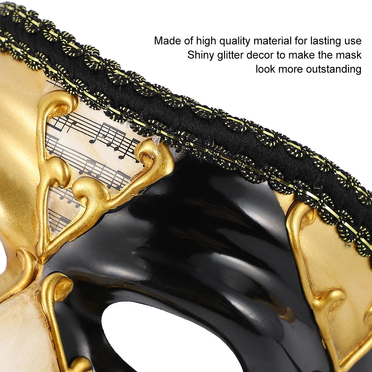 

Long Nose Mask for Halloween Venetian Masquerade Prom Black Shiny Glitter Elegant Luxury Face Fit Decorative Half Drama