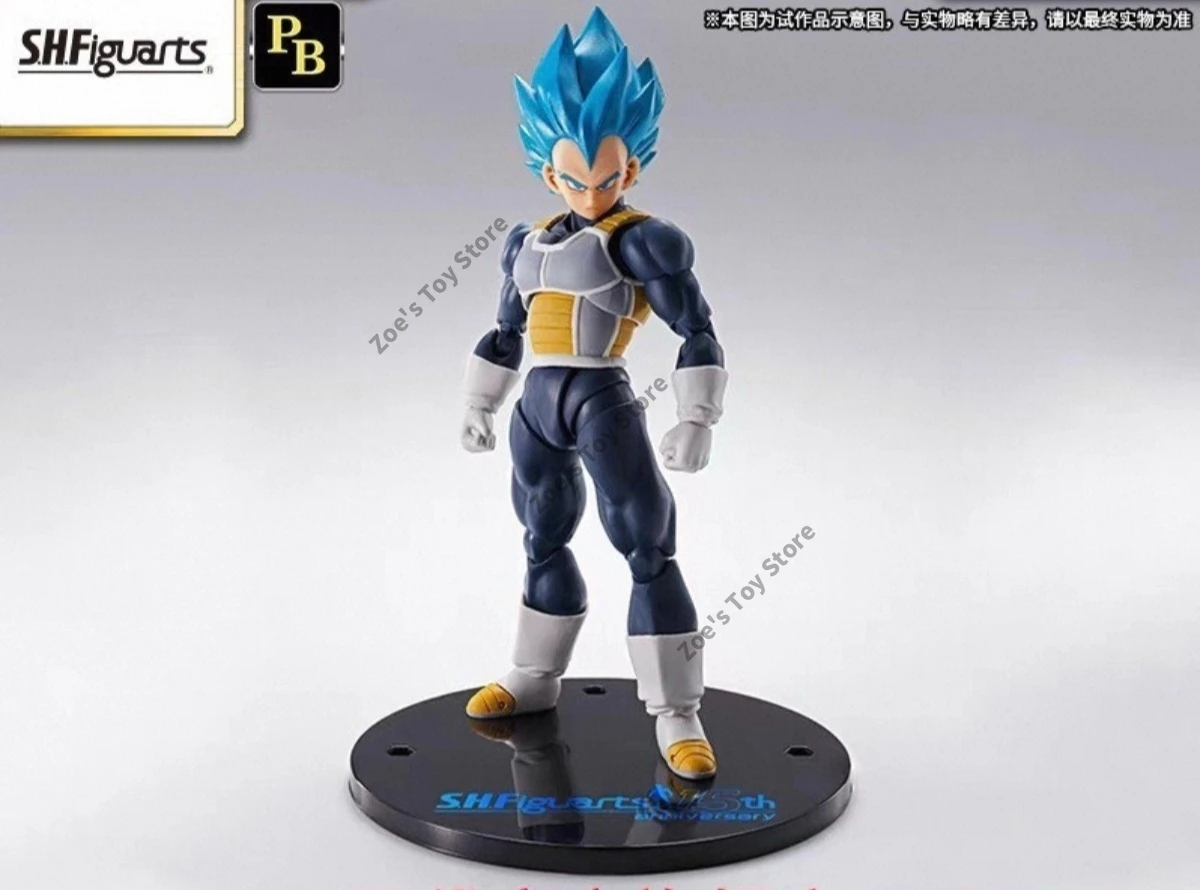 

In StockS.H.Figuarts Vegeta Super Saiyan God Blue Red Hair 15th Anniversary Edition Dragon Ball Z Anime Model Action Figure