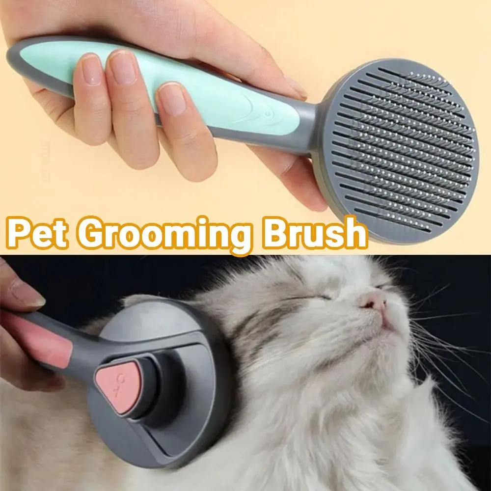 

Stainless Steel Dog Cat Comb Float Hair Cleaning Hair Removal Cat Hair Cleaner Ergonomic Handle Skin Friendly Pet Grooming Brush