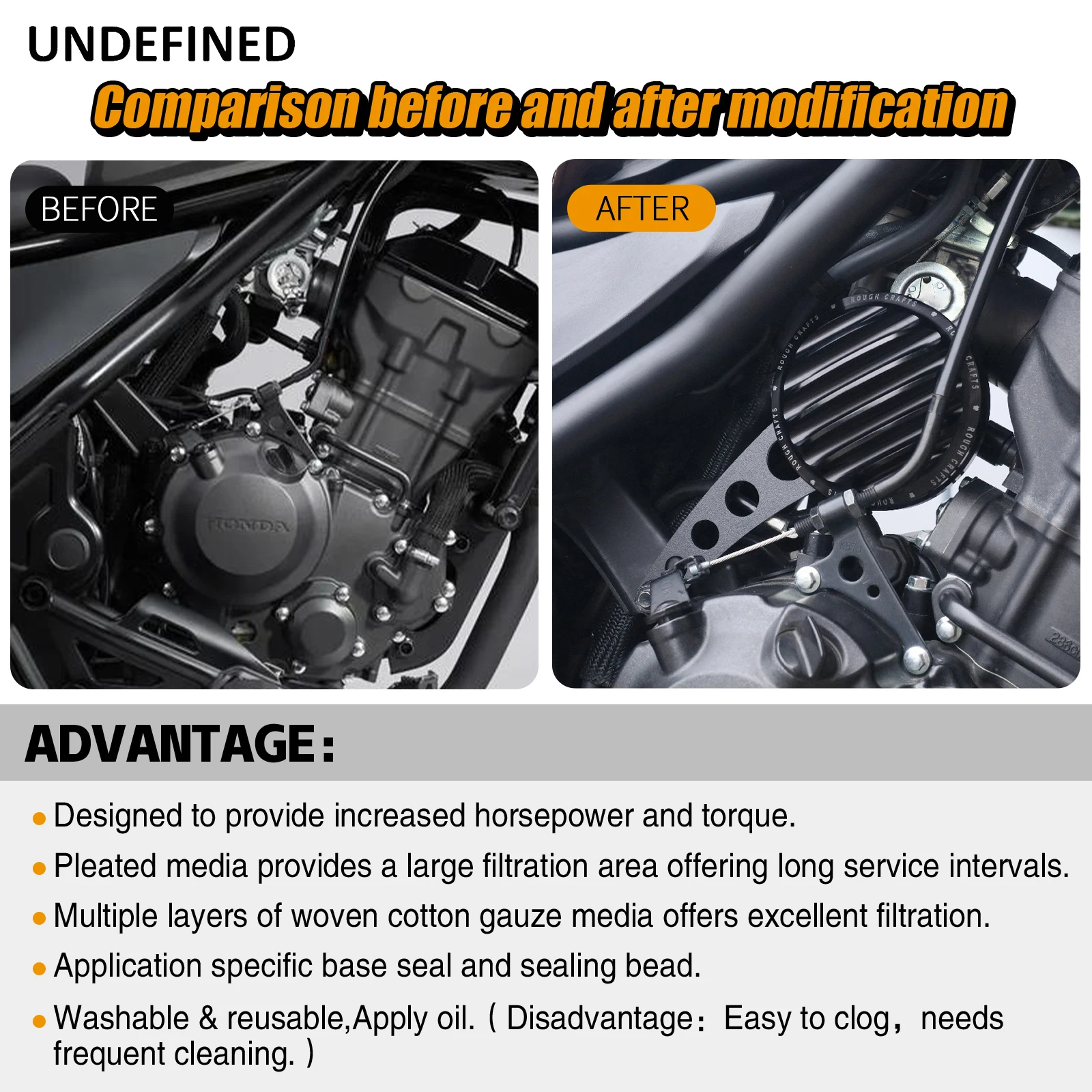 Motorcycle Air Cleaner Right Side Cover Decorative Accessories For Honda Rebel 300 CM300 2022-2023 CNC Aluminum