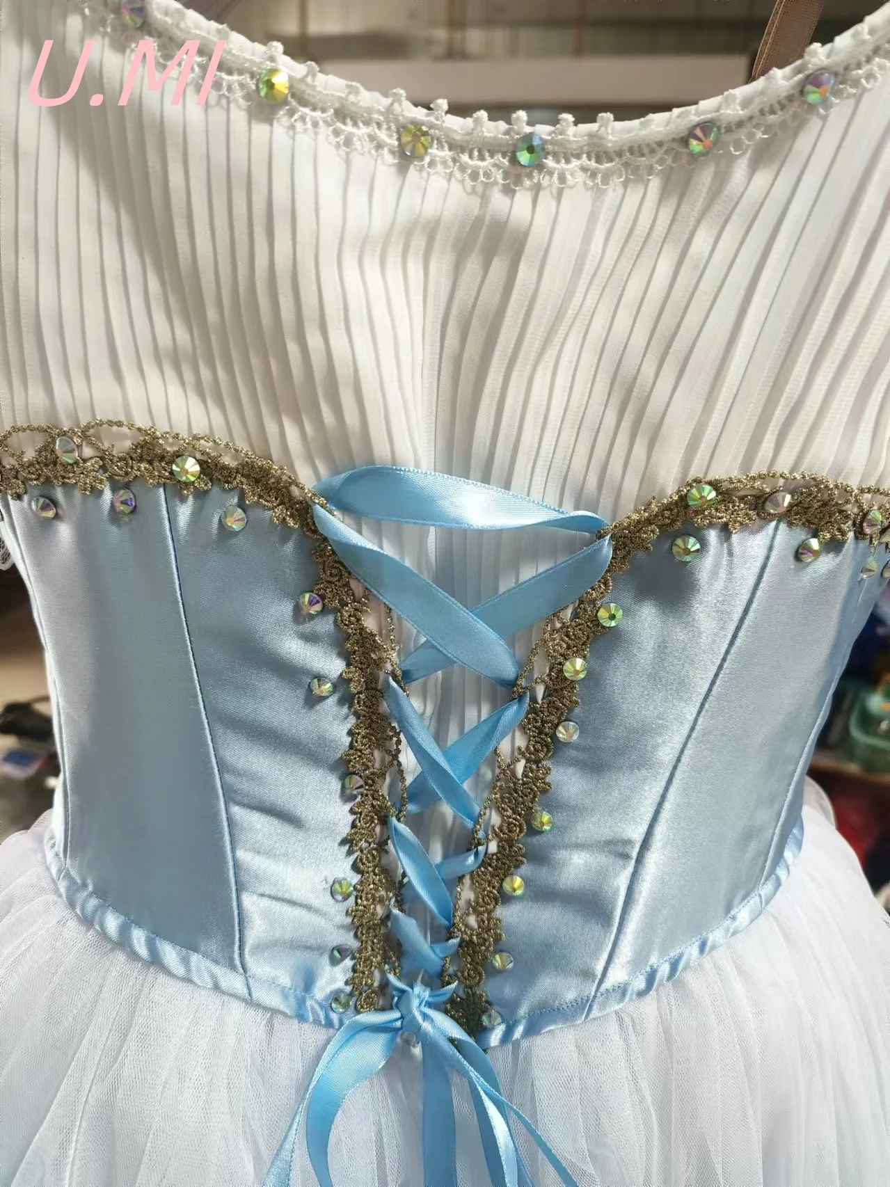 VESTIDO DE BALLET Profissional GRIS AZUL GABELIA LONGO VEYOR VESTIDO PERFORMANÇA PERSONALIZADO