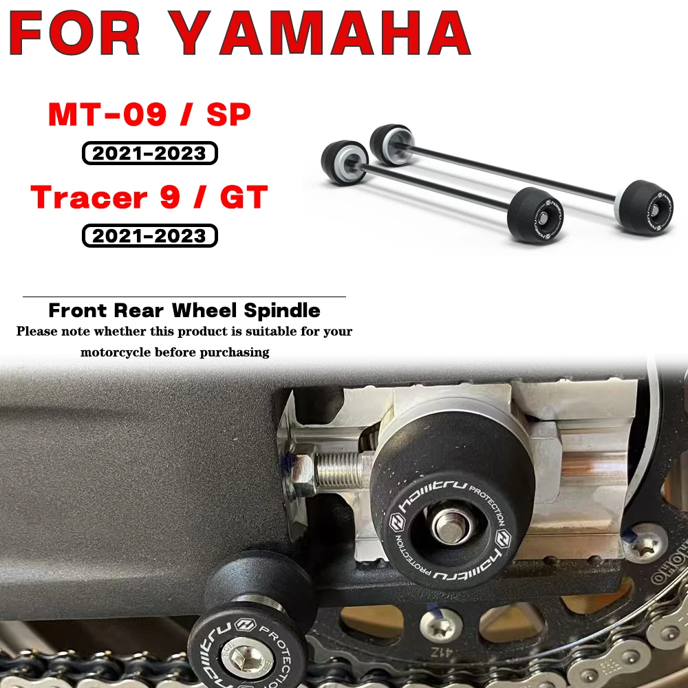 

For YAMAHA MT-09 SP Tracer 9 GT 2021 2022 2023 Motorcycle Front Rear Wheel Spindle Crash landing Protection