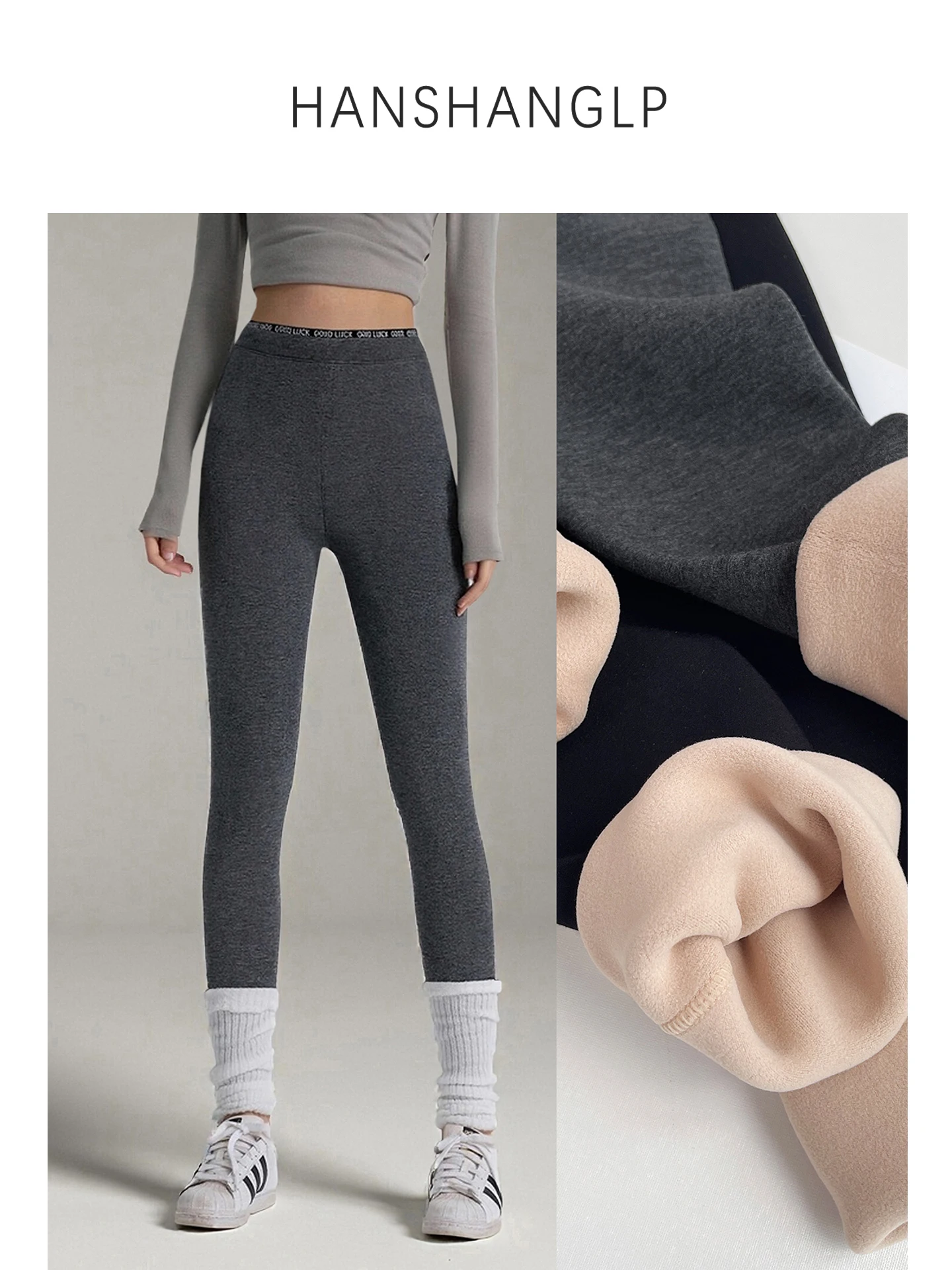 

High Waist Yoga Pants Women's Fce Lined Patchwork Letter Print Spor Casual Stretchy Nine Point Pants Polyester Blend