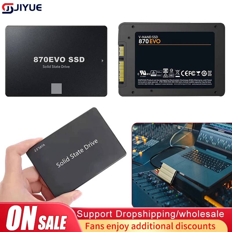 870 EVO SATA III SSD 2.5”Internal Solid State Disk HDD Hard Drive SATA3 2.5 inch Laptop Desktop PC MLC disco duro 1TB 2TB 4TB